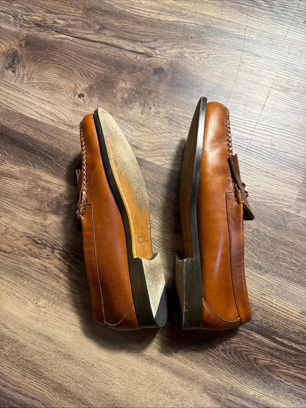 Brooks Brothers Men’s Brown Leather Tassel Loafers 10D